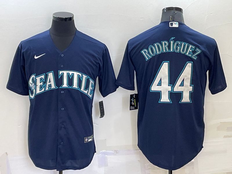 Men Seattle Mariners 44 Rodriguez Blue Game Nike 2022 MLB Jersey